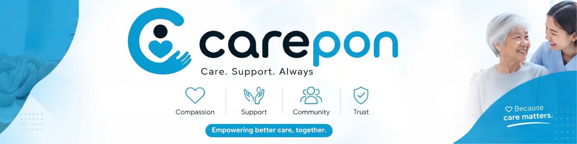 Carepon β Care. Support. Always. Empowering better care, together.