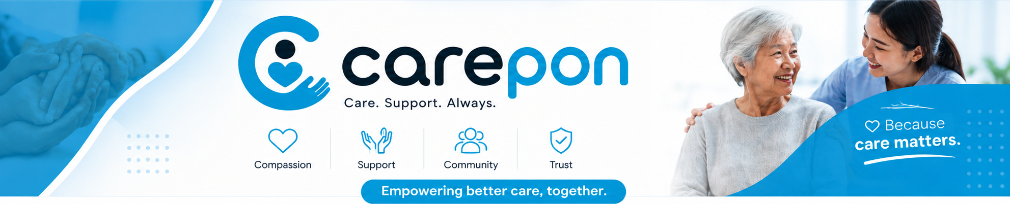 Carepon β Care. Support. Always. Empowering better care, together.